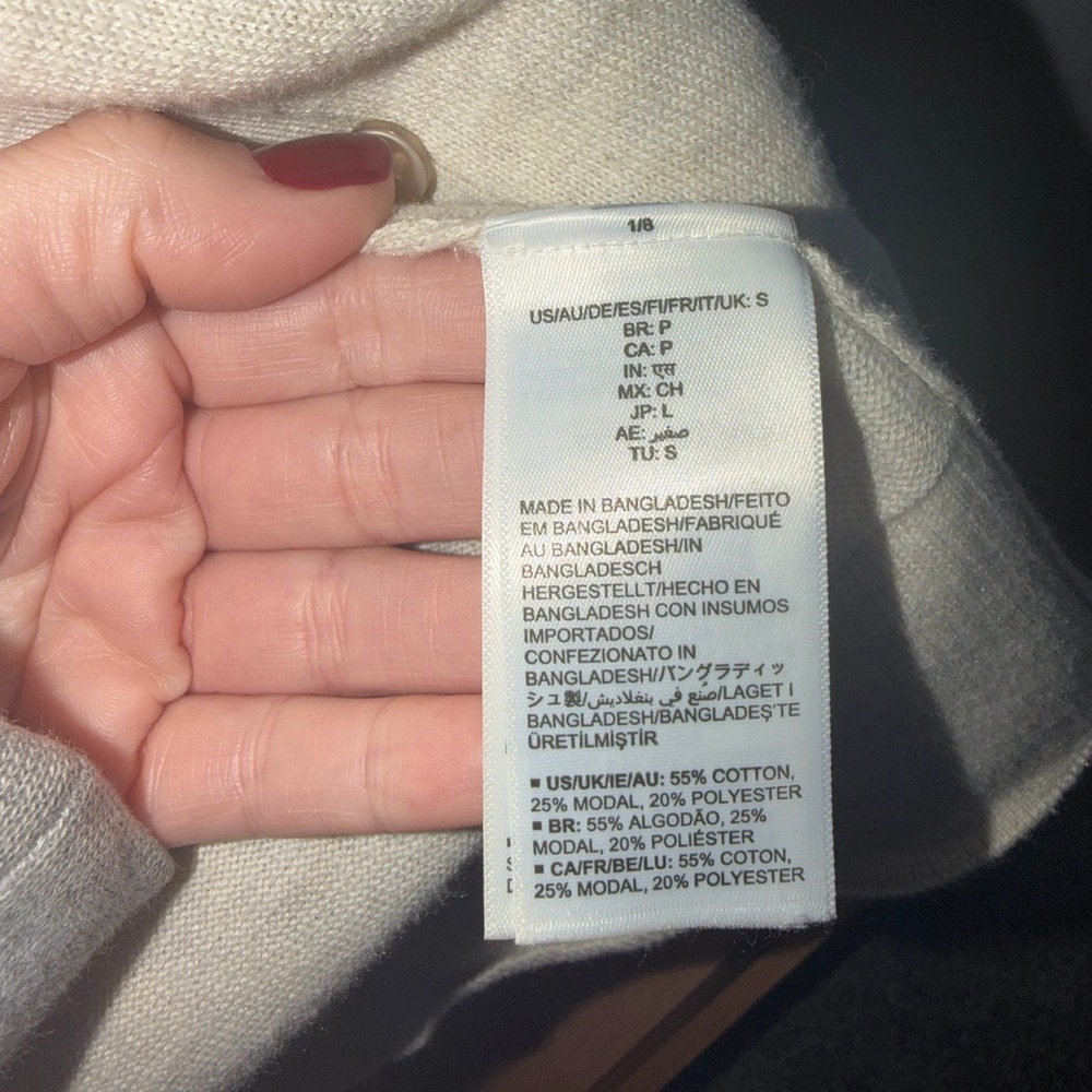Amazon Essentials Women's Beige Cardigan Sweater - Picture 3 of 5